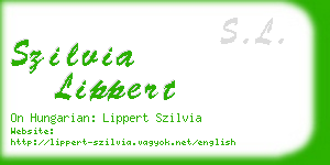 szilvia lippert business card